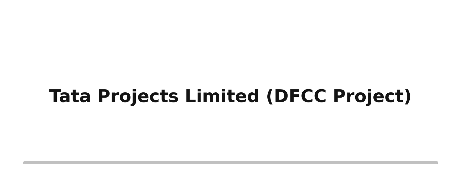 Survey, Design & Estimation 02 tata projects limited dfcc project