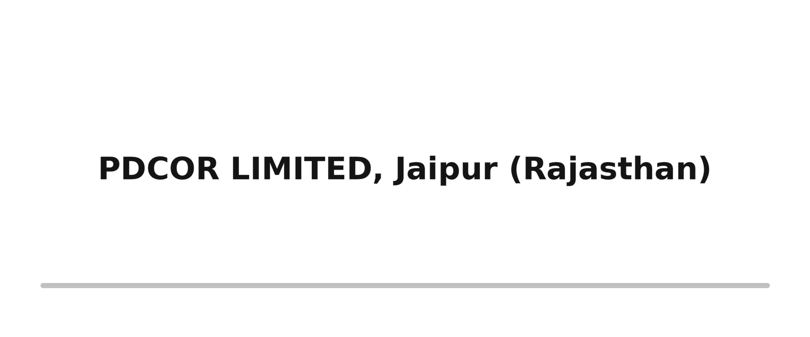Survey, Design & Estimation 13 pdcor limited jaipur rajasthan